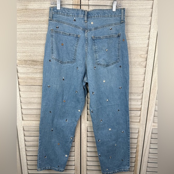 UNIVERSAL THREAD Women's Vintage Straight Embroidered Floral Jeans-10/30R - Picture 2 of 3